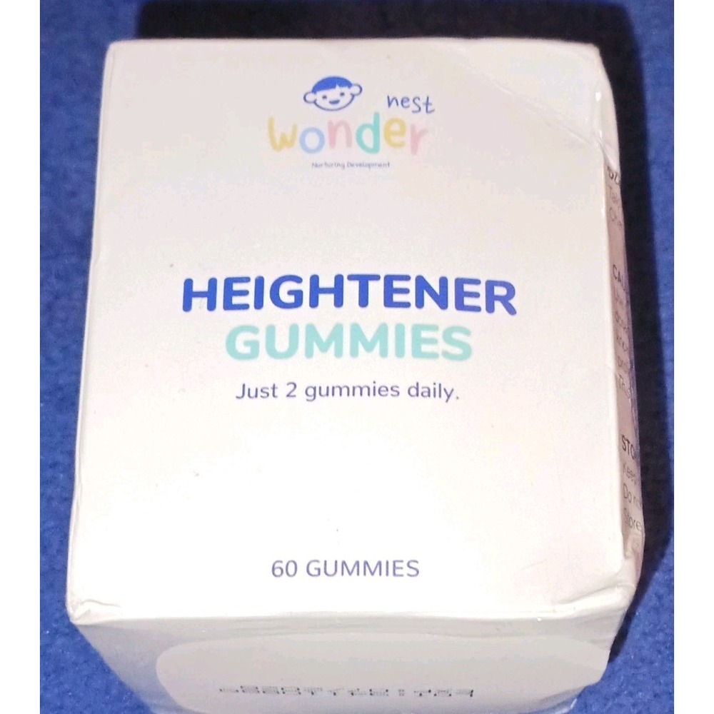 Sealed WonderNest Heightener Gummies Sugar-Free Vegetarian 60ct exp 2028